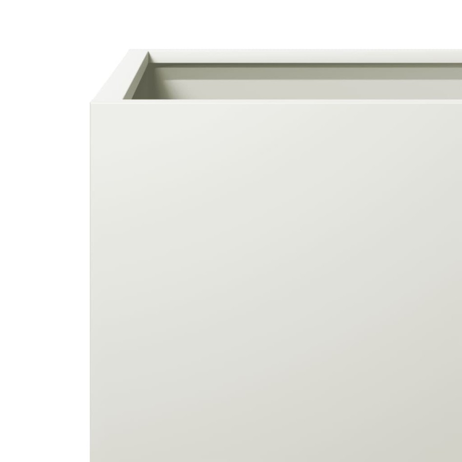 Jardineras 2 unidades acero blanco 30x30x30