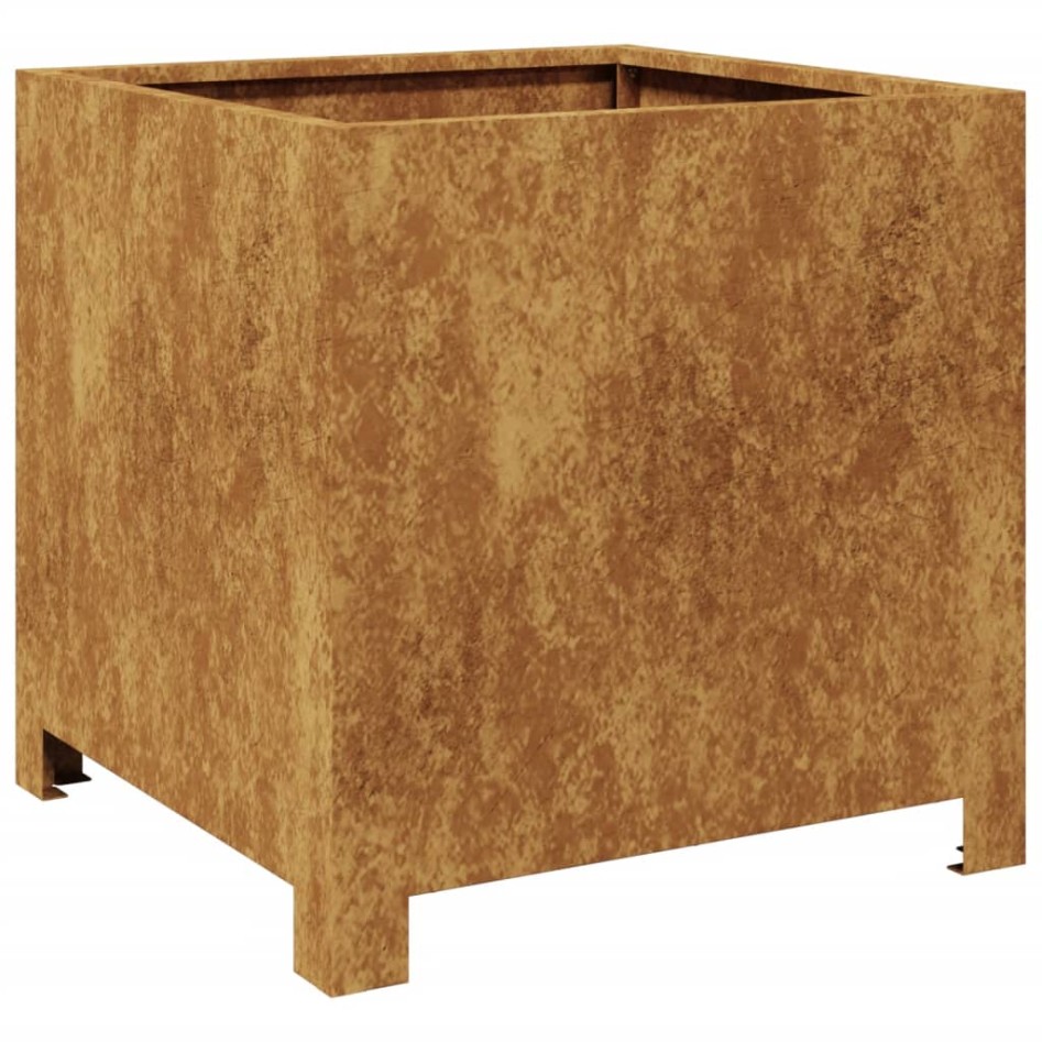 Jardinera de acero oxidado 40x40x40