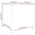 Jardinera de acero galvanizado 50x50x50