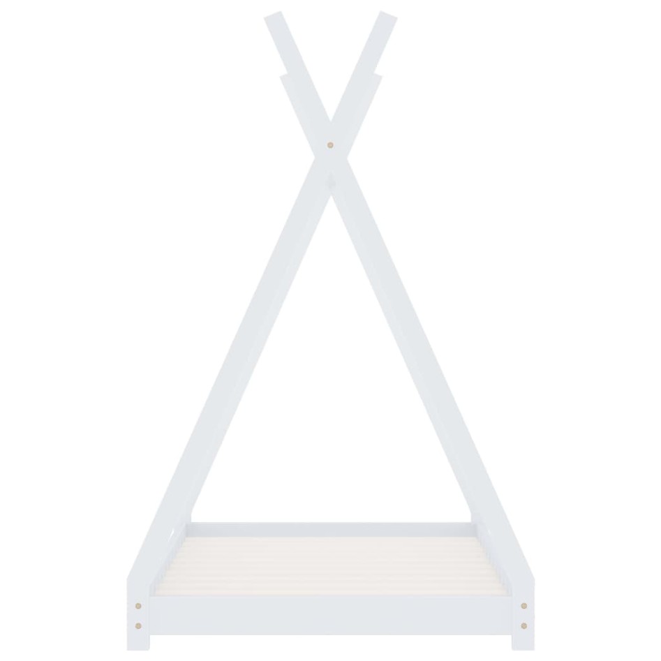 Estructura de cama infantil madera maciza pino blanca 90x200