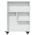 Carrito de almacenaje estrecho madera blanco 48x13x68
