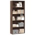 Estantería madera ingeniería roble marrón 80x30x189