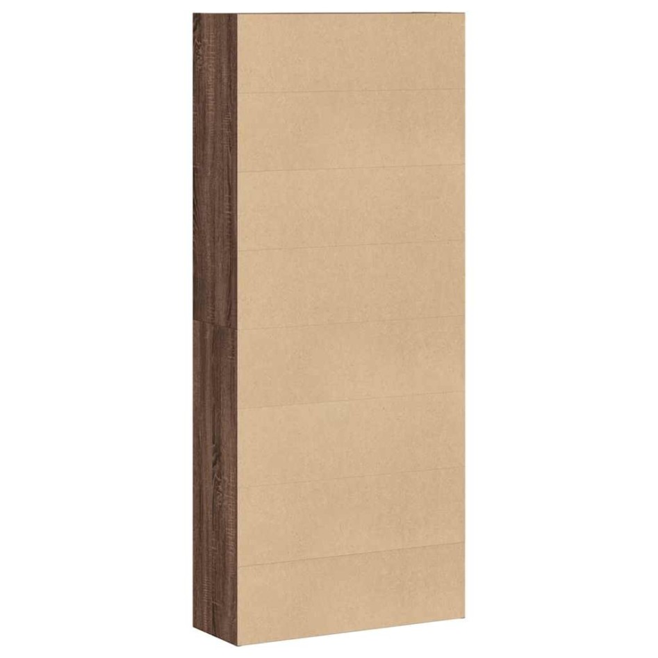 Estantería madera ingeniería roble marrón 80x30x189