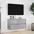 Muebles TV de pared luces LED 2 uds gris hormigón 41x31x45
