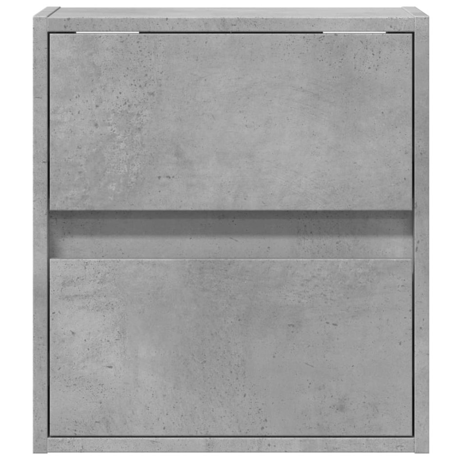 Muebles TV de pared luces LED 2 uds gris hormigón 41x31x45