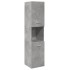 Armario pared baño madera ingeniería gris hormigón 30x30x130