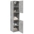 Armario pared baño madera ingeniería gris hormigón 30x30x130