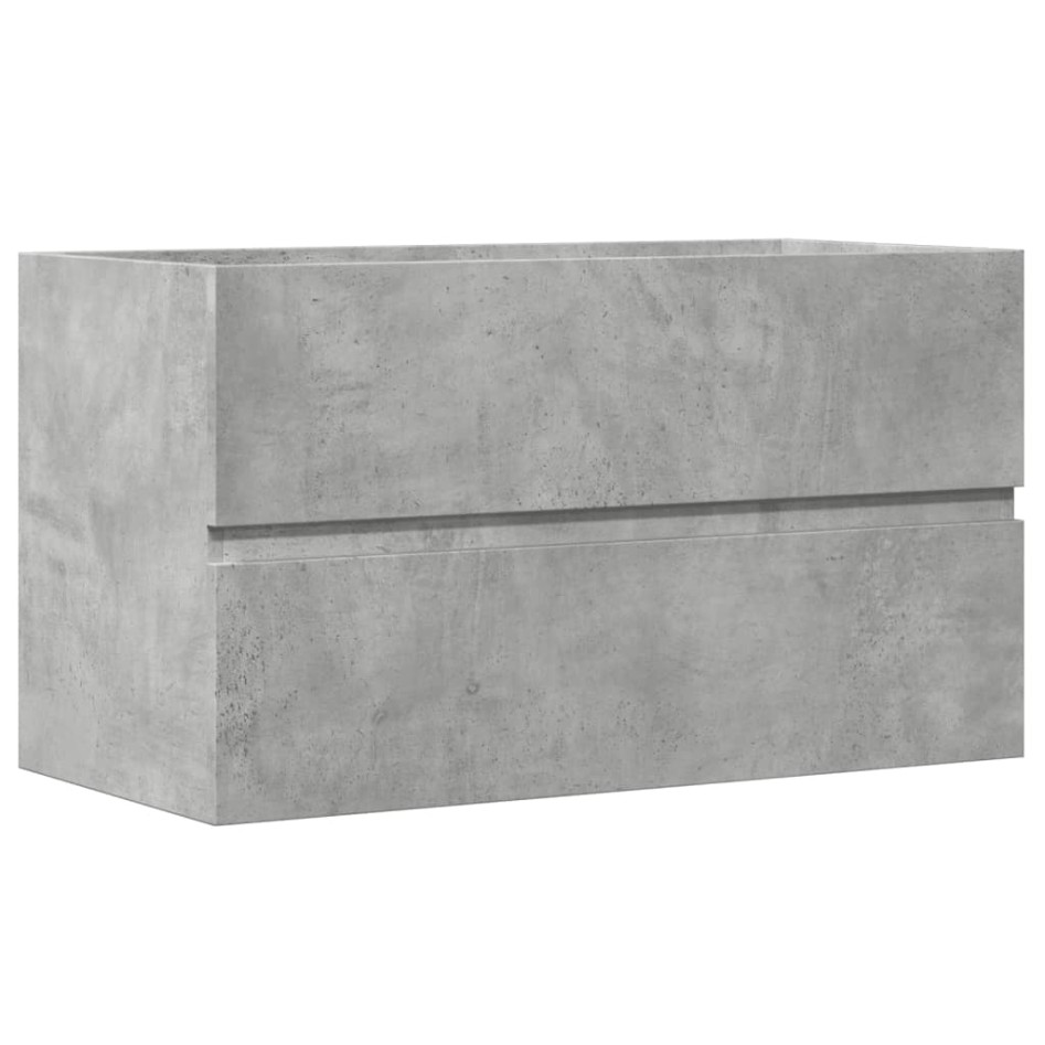 Armario para lavabo contrachapada gris hormigón 90x38,5x45