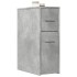 Armario de baño estrecho con ruedas madera gris