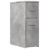 Armario de baño estrecho con ruedas madera gris