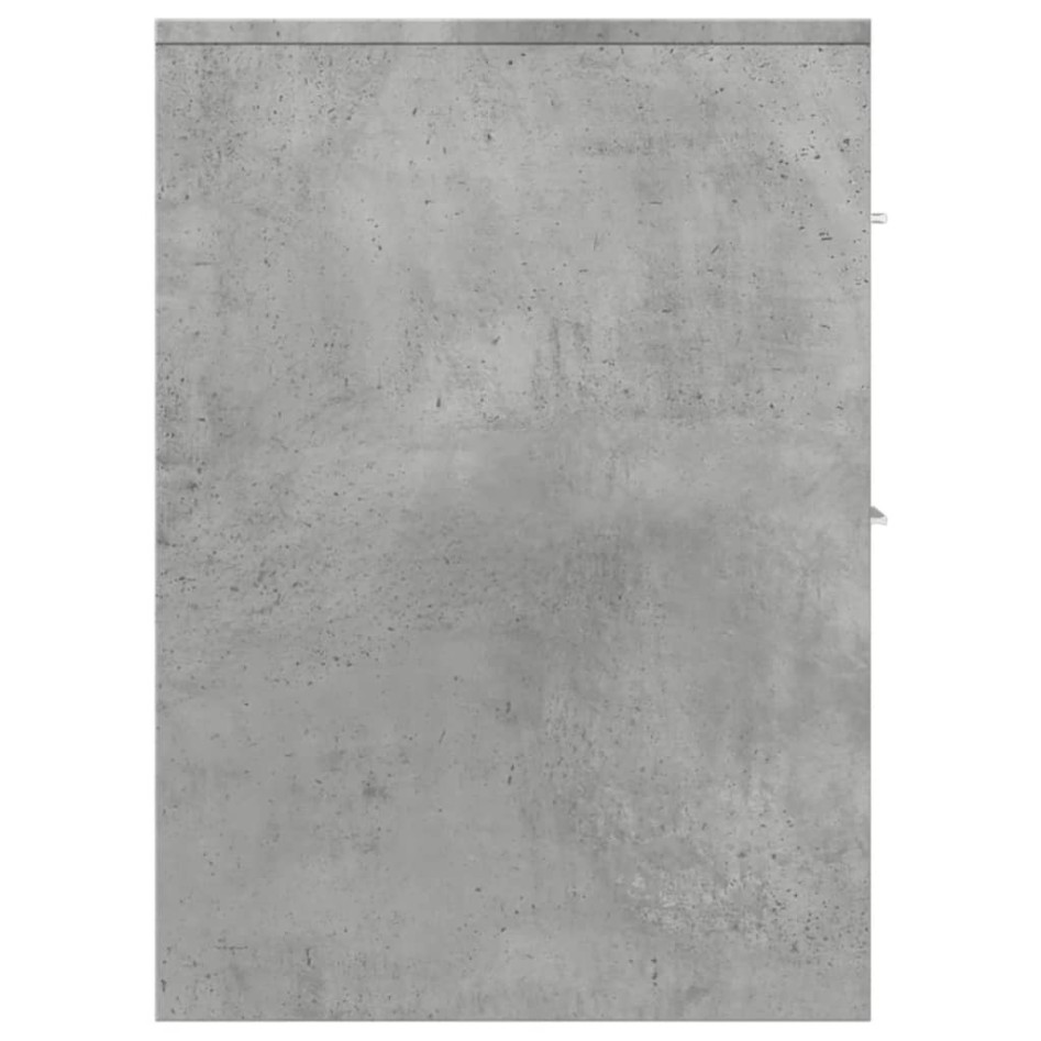 Armario de baño estrecho con ruedas madera gris