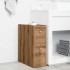 Armario de baño estrecho con ruedas madera roble