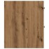 Armario de baño estrecho con ruedas madera roble
