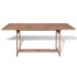 Mesa de jardín de madera de teca maciza 180x90x75