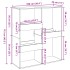 Separador de ambientes madera roble artisian 100x33x115