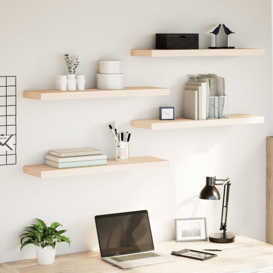 Estantes flotantes 4 uds madera de ingeniería 80x23,5x4