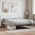 Estructura cama sin colchón con cabecero metal blanco