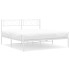 Estructura cama sin colchón con cabecero metal blanco