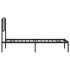 Estructura cama sin colchón con cabecero metal negro 80x200