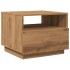 Mesa de centro con luces LED roble artesanal 50x49x40