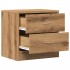 Mesitas noche 2 uds madera ingeniería marrón roble 40x30x40