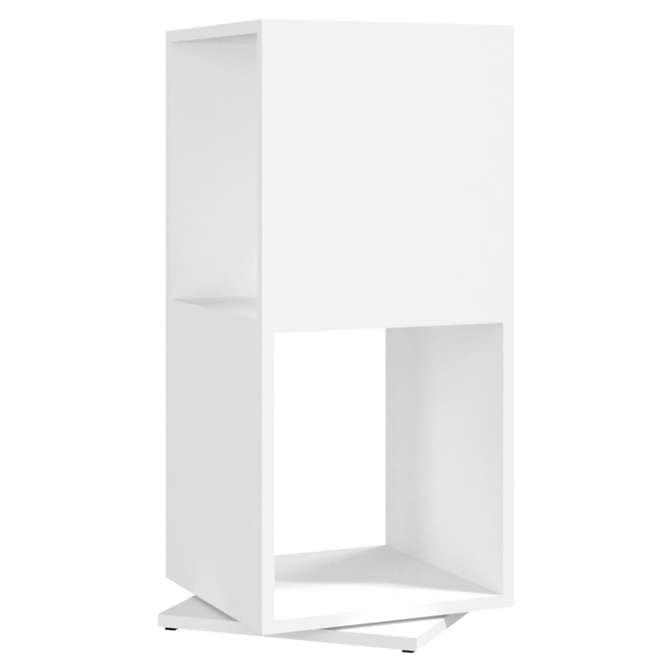 Armario giratorio aglomerado blanco 34,5x34,5x75,5