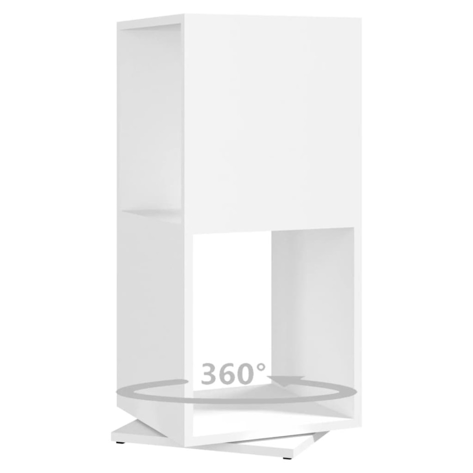 Armario giratorio aglomerado blanco 34,5x34,5x75,5