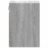 Mesitas de noche de pared con luces LED 2 unidades gris