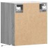 Mesitas de noche de pared con luces LED 2 unidades gris