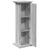 Pedestal expositor con almacenaje gris Sonoma 31x30x90