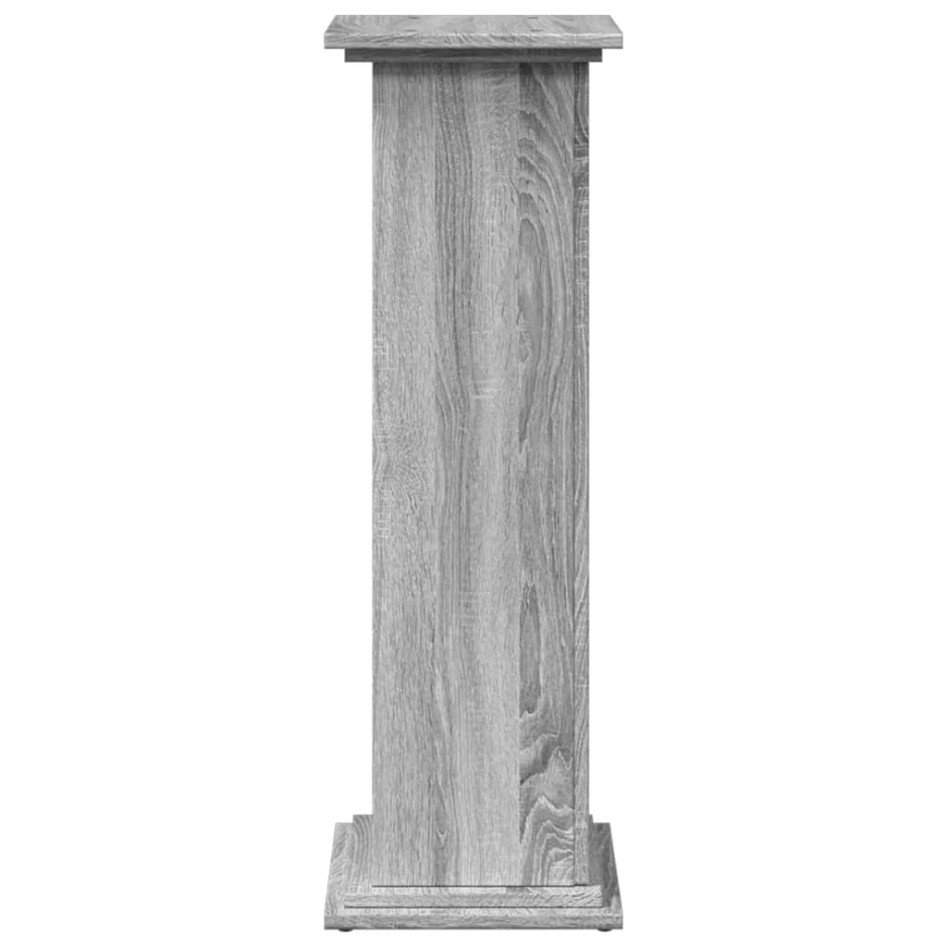 Pedestal expositor con almacenaje gris Sonoma 31x30x90
