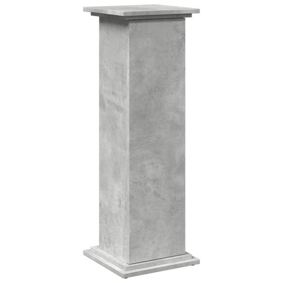 Pedestal expositor con almacenaje gris hormigón 31x30x90