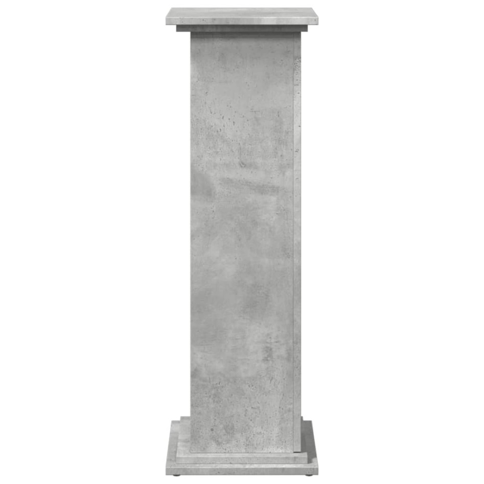 Pedestal expositor con almacenaje gris hormigón 31x30x90