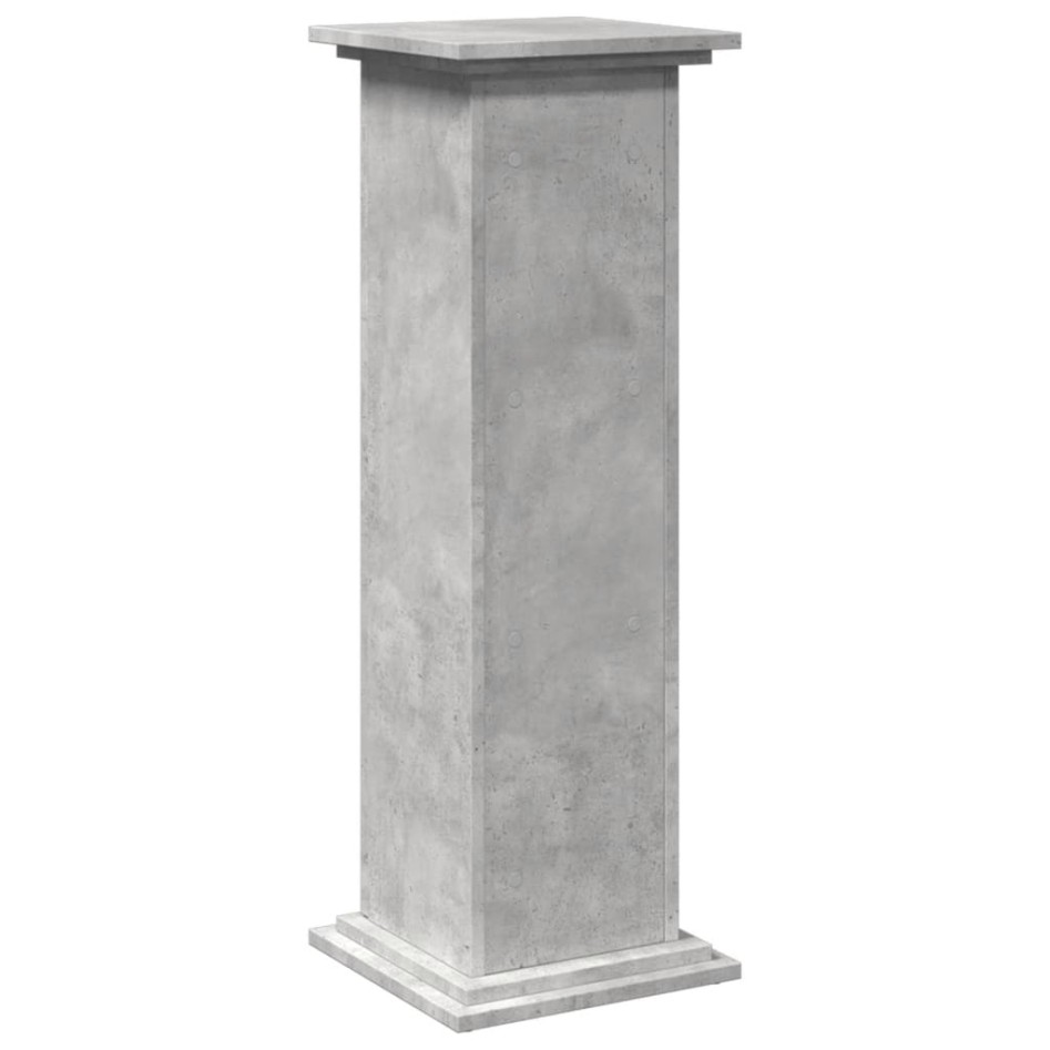 Pedestal expositor con almacenaje gris hormigón 31x30x90