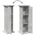 Pedestal expositor con almacenaje gris hormigón 31x30x90