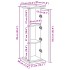 Pedestal expositor con almacenaje gris hormigón 31x30x90