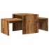Set mesas de centro madera ingeniería envejecida 100x48x40