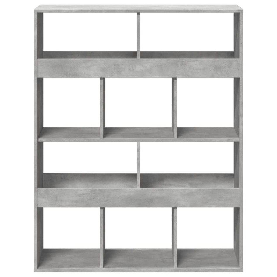 Estantería madera de ingeniería gris hormigón 100x33x125,5