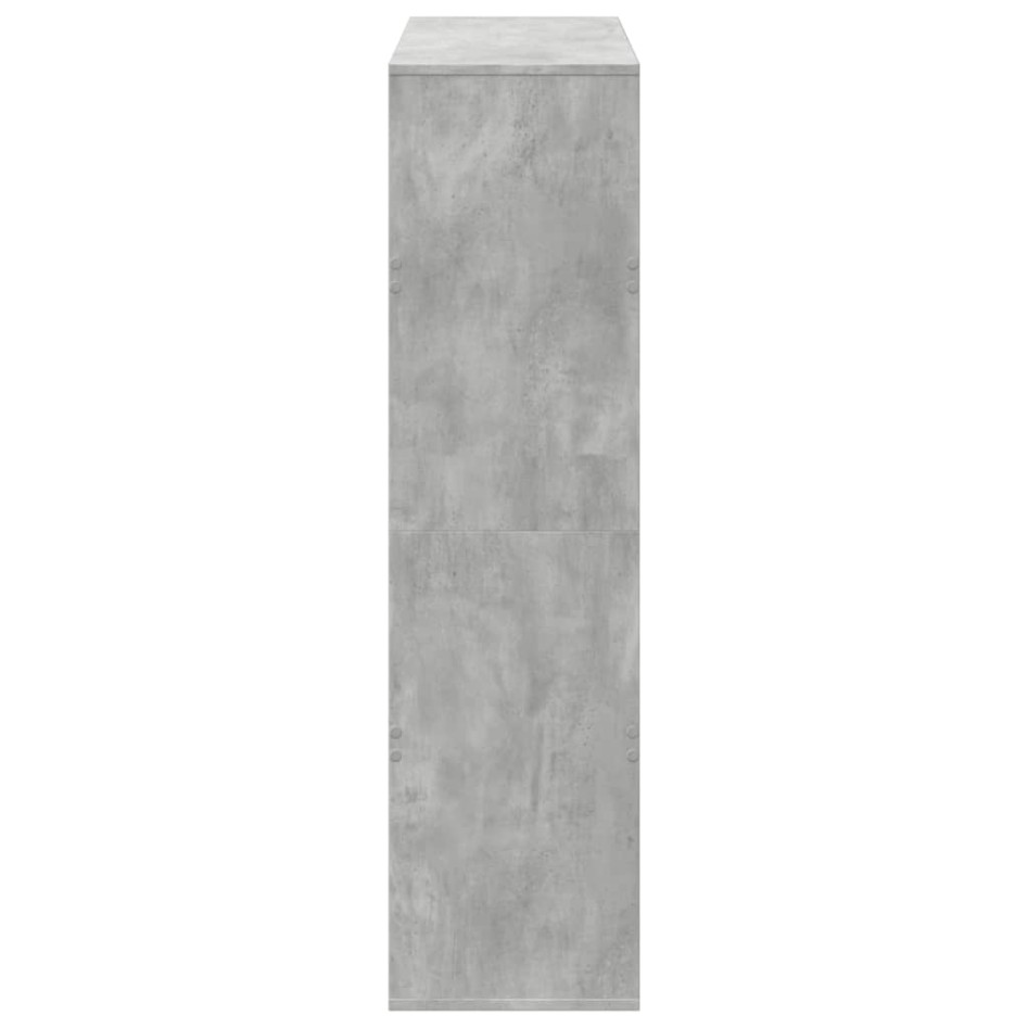 Estantería madera de ingeniería gris hormigón 100x33x125,5