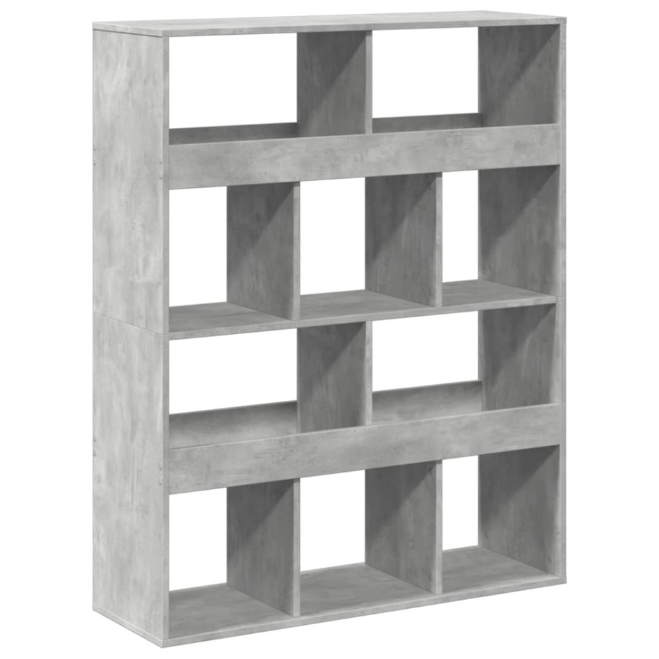 Estantería madera de ingeniería gris hormigón 100x33x125,5