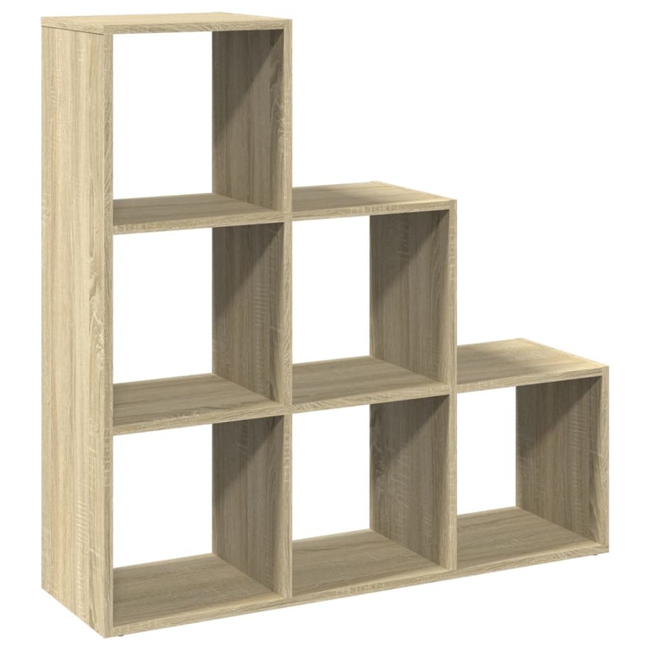Librería divisor 3 niveles madera roble Sonoma 99x29x99