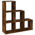 Librería divisor 3 niveles madera roble ahumado 99x29x99
