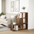 Librería divisor 3 niveles madera roble ahumado 99x29x99