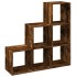 Librería divisor 3 niveles madera roble ahumado 99x29x99
