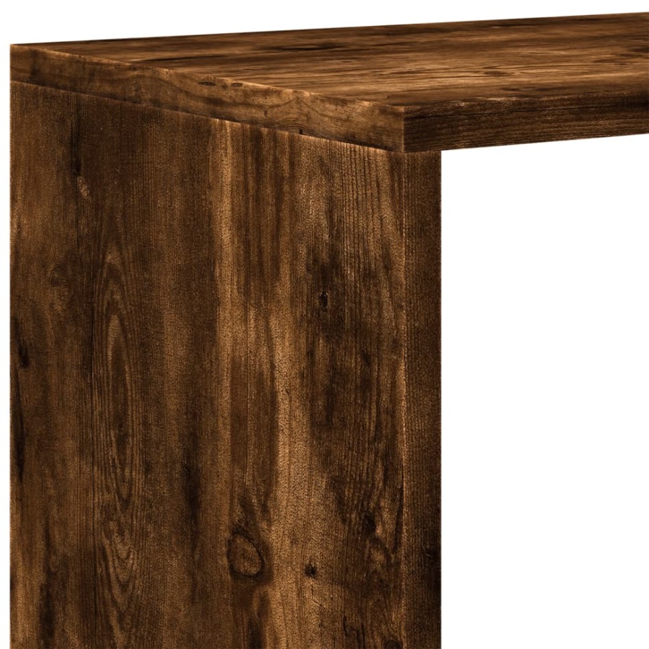 Librería divisor 3 niveles madera roble ahumado 99x29x99