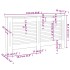 Cubierta para radiador MDF 152x19x81,5