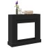 Borde de chimenea madera ingeniería negro 100x30x87,5