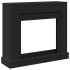 Borde de chimenea madera ingeniería negro 100x30x87,5