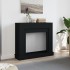 Borde de chimenea madera ingeniería negro 100x30x87,5