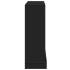 Borde de chimenea madera ingeniería negro 100x30x87,5